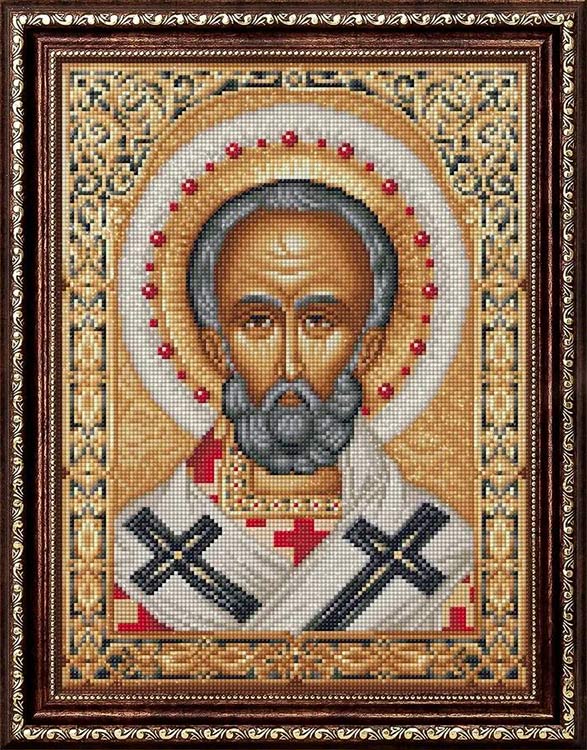 Алмазная вышивка «Икона Николай Чудотворец» — картинка 2