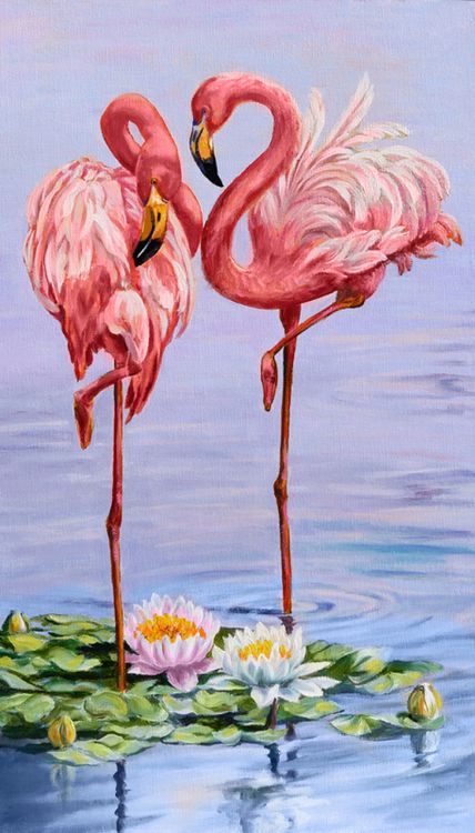 Алмазная вышивка «Свидание фламинго» — картинка 2