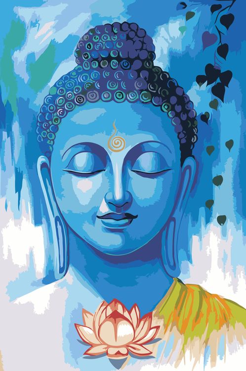 Картина по номерам «Будда и священный Лотос»