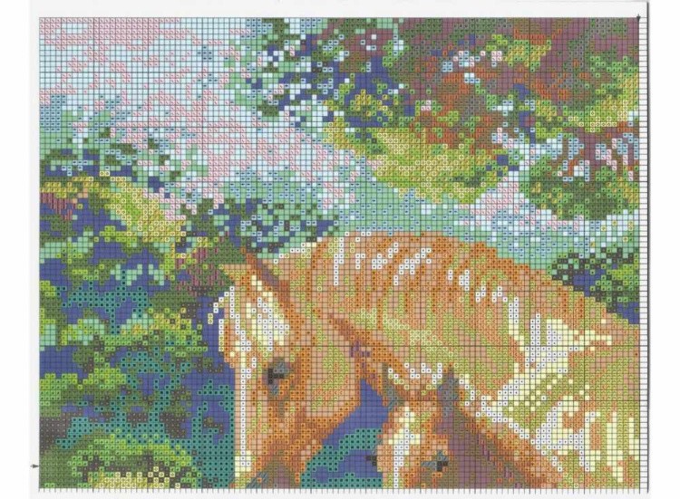 Набор для вышивания «Лошадь с жеребёнком» — картинка 2