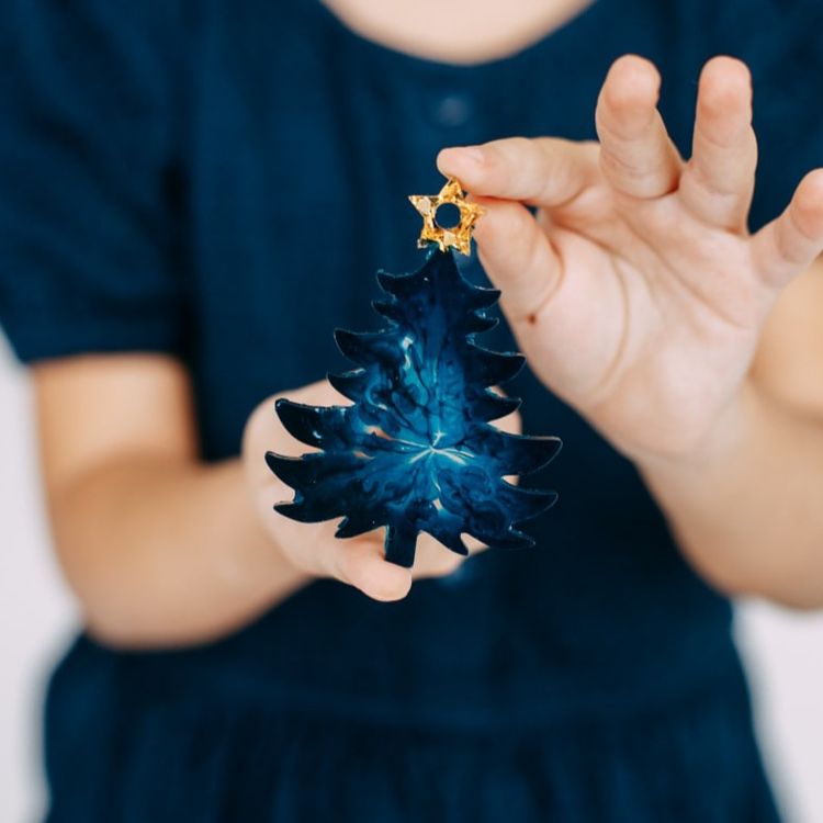 Молд силиконовый Елочная игрушка Елочка со звездочкой, ResinArt — картинка 5