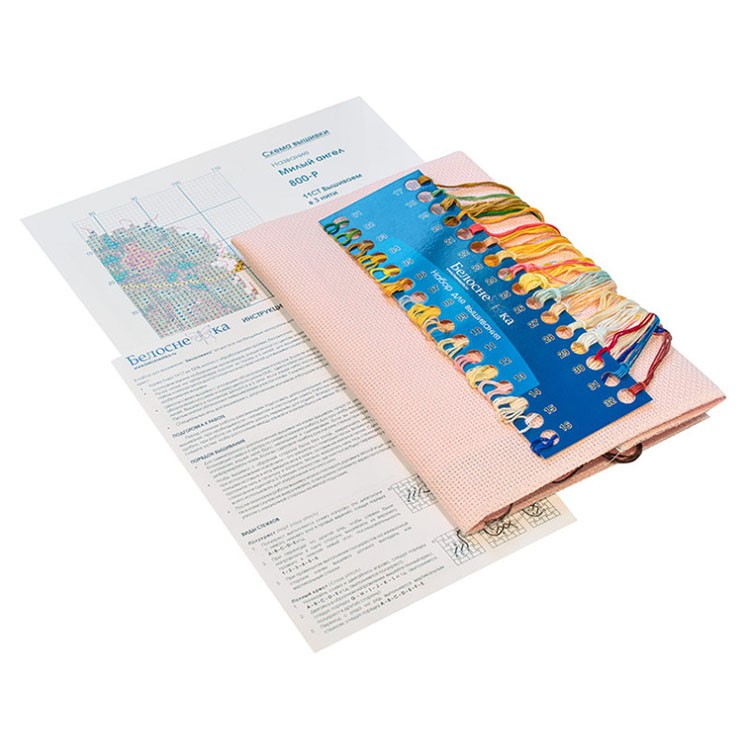 Подушка «Маленький ангел» (канва розовая) — картинка 2