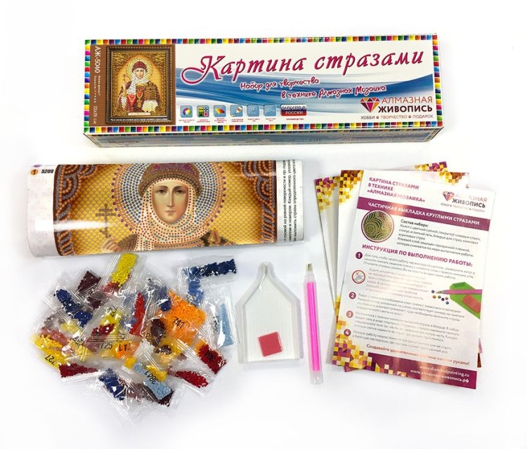 Алмазная вышивка «Икона Святая Княгиня Ольга» — картинка 2