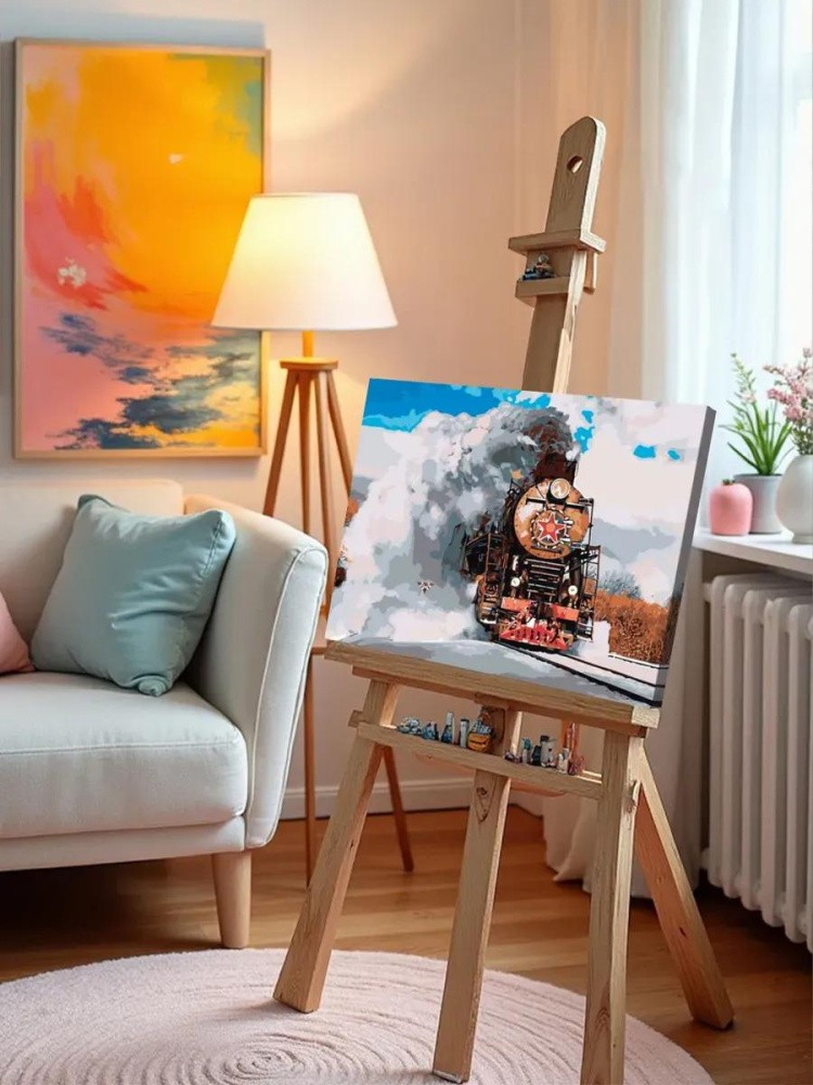 Картина по номерам «Паровоз» — картинка 9