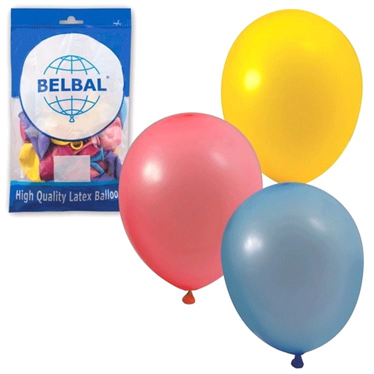 Шары воздушные 10" (25 см), комплект 50 шт., 12 пастельных цветов — картинка 2