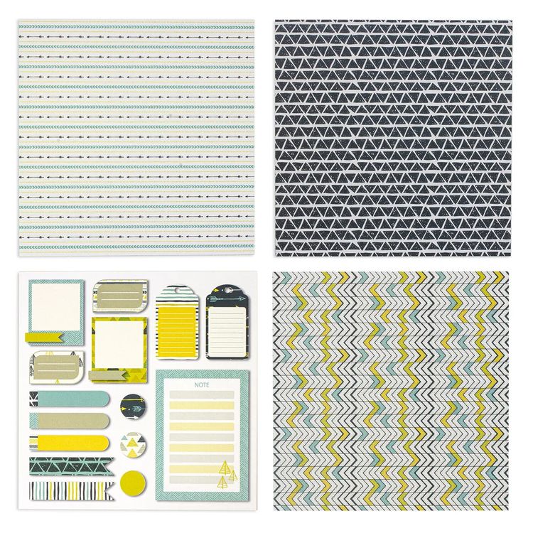 Бумага для скрапбукинга 15х15 см «Геометрия», 12 дизайнов — картинка 8