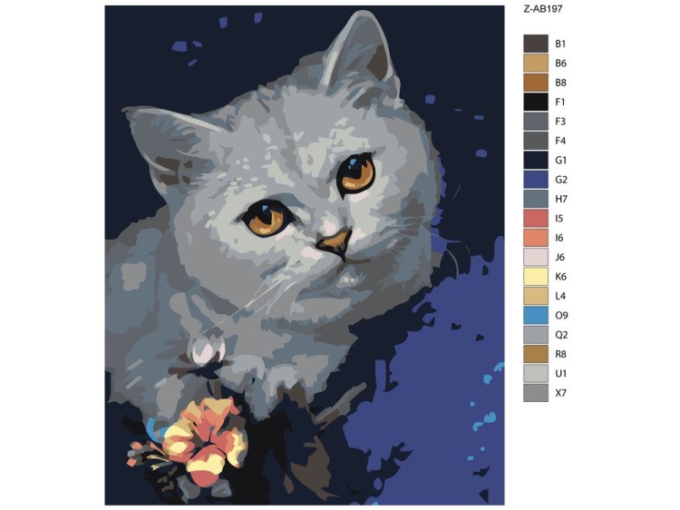 Картина по номерам «Кошачий взгляд» — картинка 2