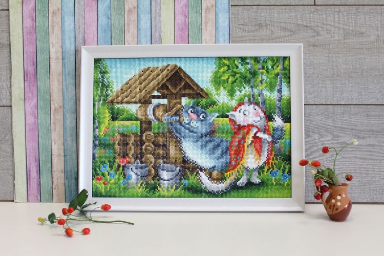 Алмазная вышивка «У колодца» — картинка 3