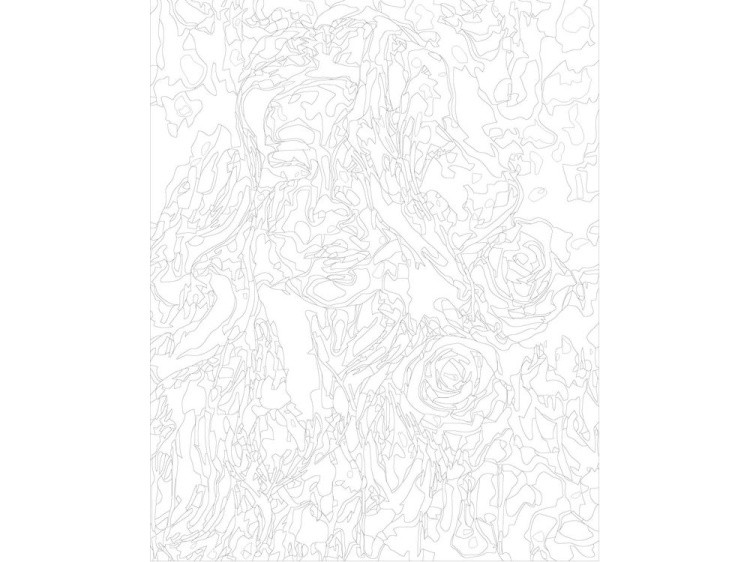 Картина по номерам «Девушка с розами» — картинка 3