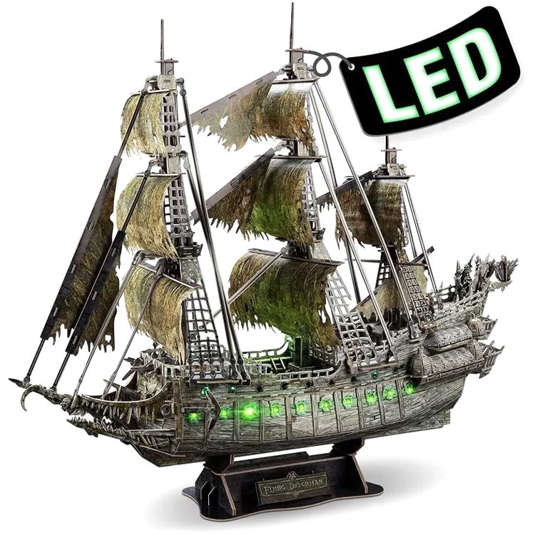 3D пазл CubicFun «Корабль Летучий Голландец» с LED-подсветкой