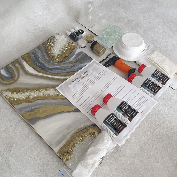 Набор срез камня смолой ResinArtBox Geode 009 — картинка 7