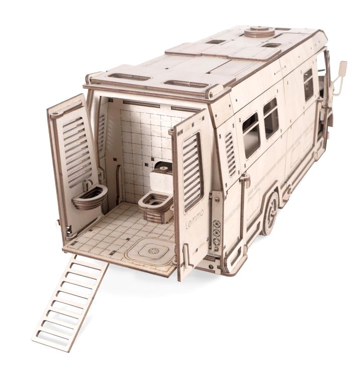 Деревянный конструктор 3D «Пикник. Домик для кукол на колесах», Lemmo — картинка 7