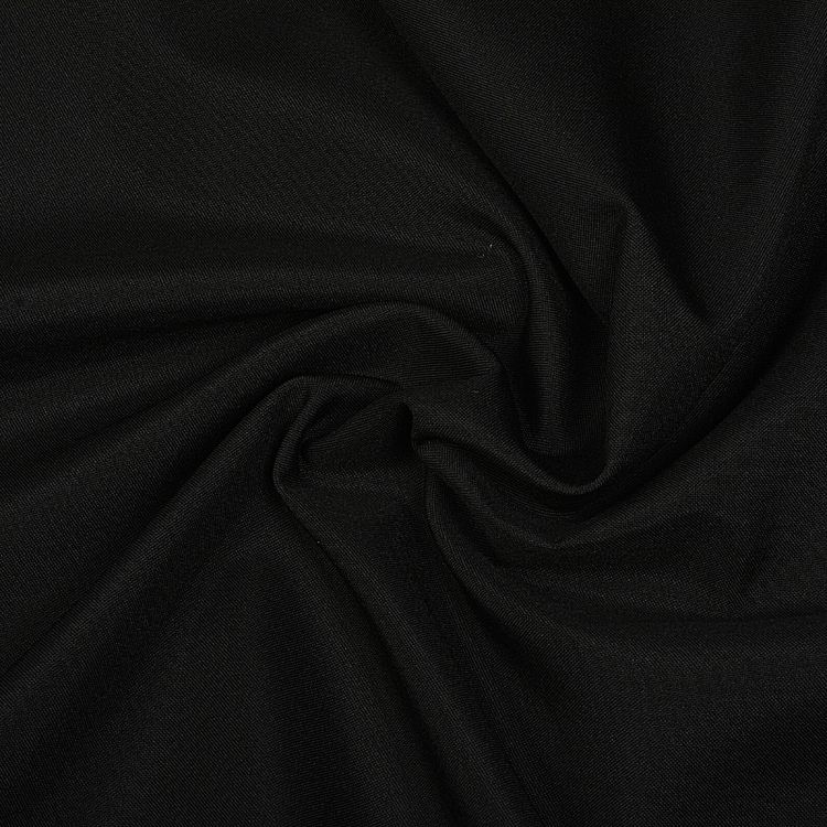 Ткань габардин, нарезка, 10 м, ширина 150 см, 150 г/м2, цвет: черный, TBY