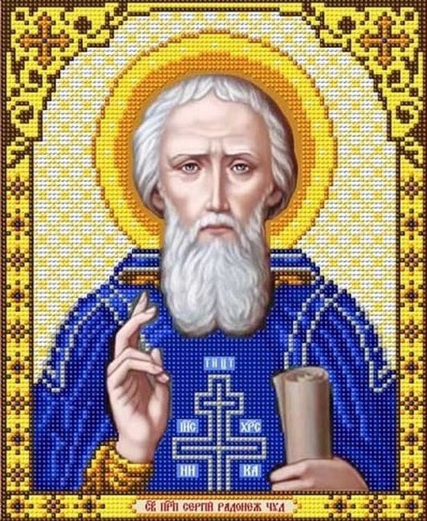 Рисунок на ткани «Святой Сергий Радонежский»