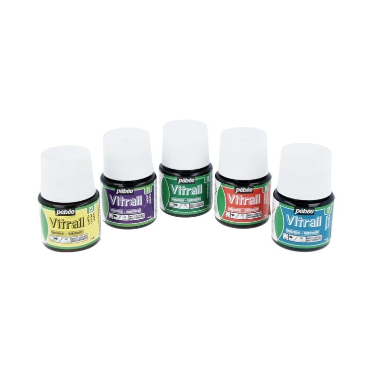 Краска для стекла и металла Vitrail лаковая прозрачная PEBEO, цвет: индиго, 45 мл — картинка 2
