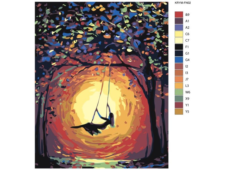 Картина по номерам «На качелях» — картинка 2