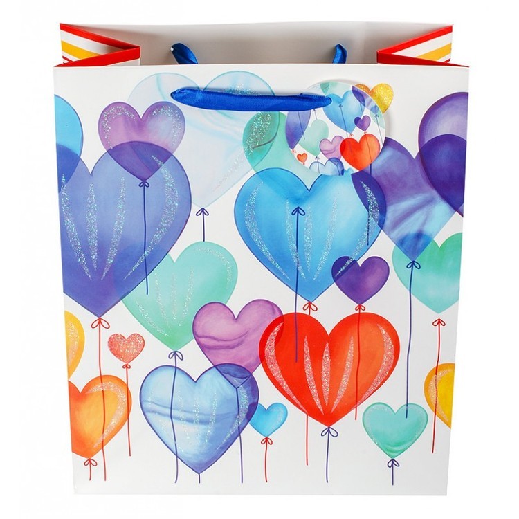 Подарочный пакет «Воздушные шары голубые» — картинка 2