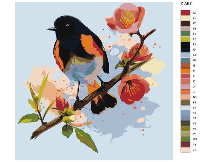 Картина по номерам «Птица» — картинка 2