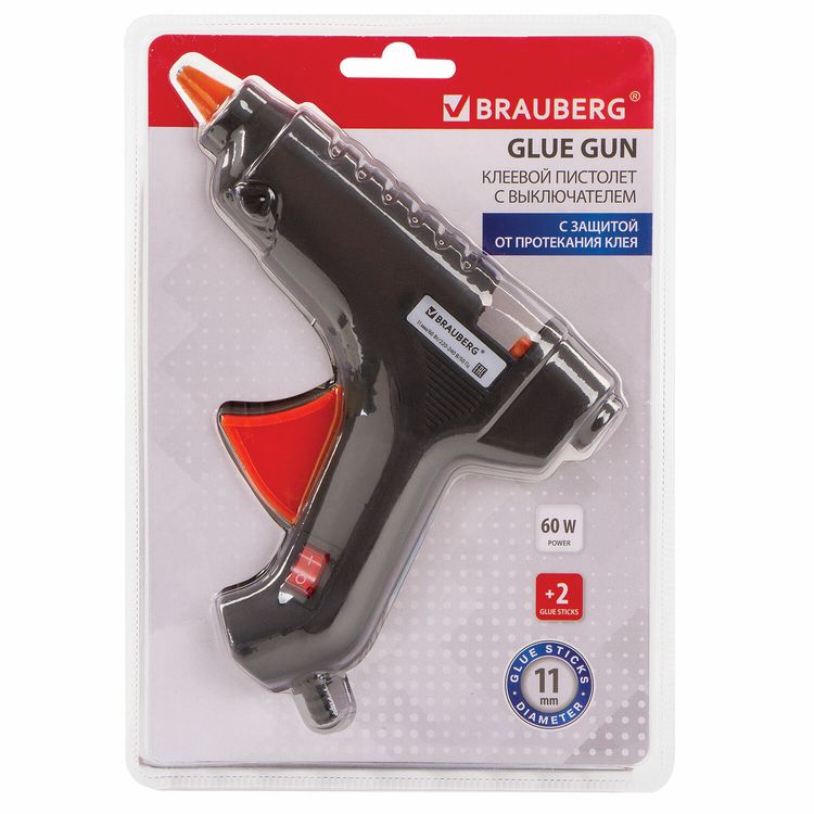 Клеевой пистолет 60 Вт для стержня 11 мм, с выключателем, Brauberg — картинка 7