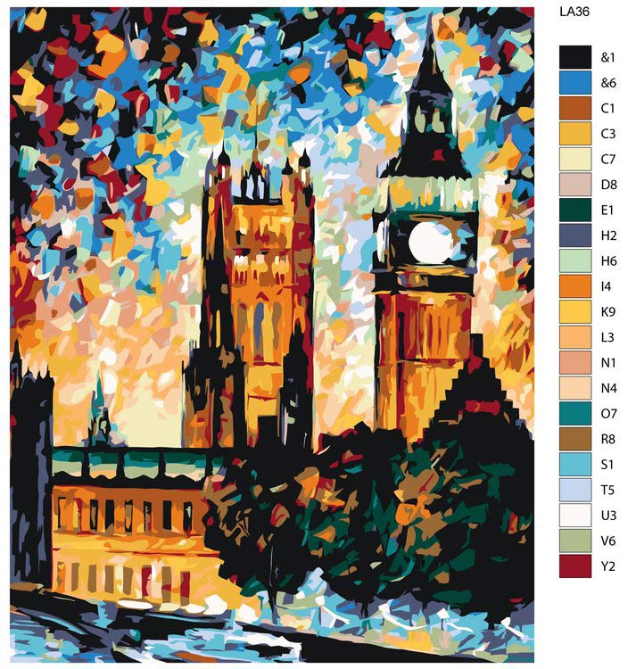 Картина по номерам «Биг Бен» — картинка 2