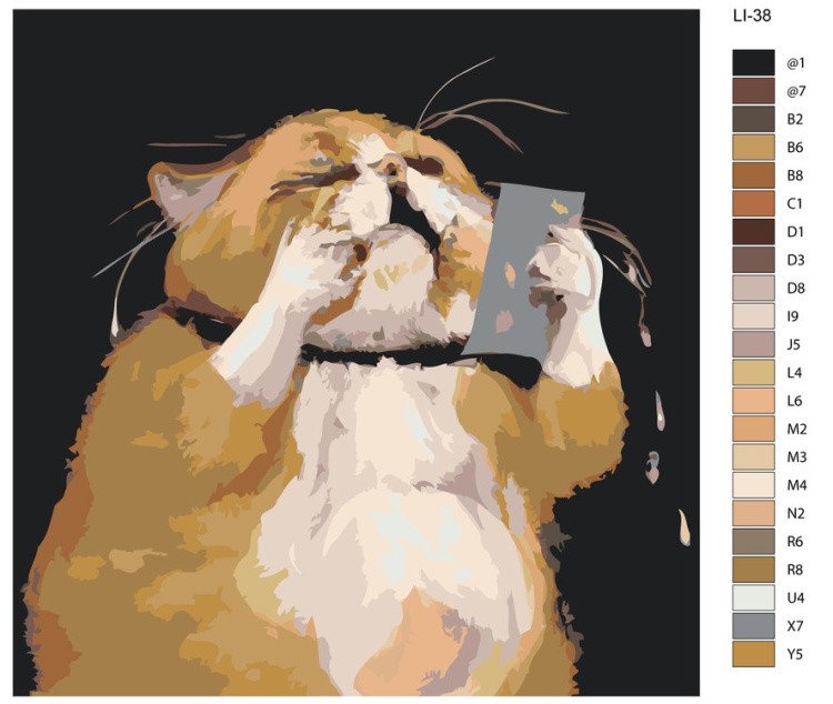 Картина по номерам «Толстый кот плачет» — картинка 2