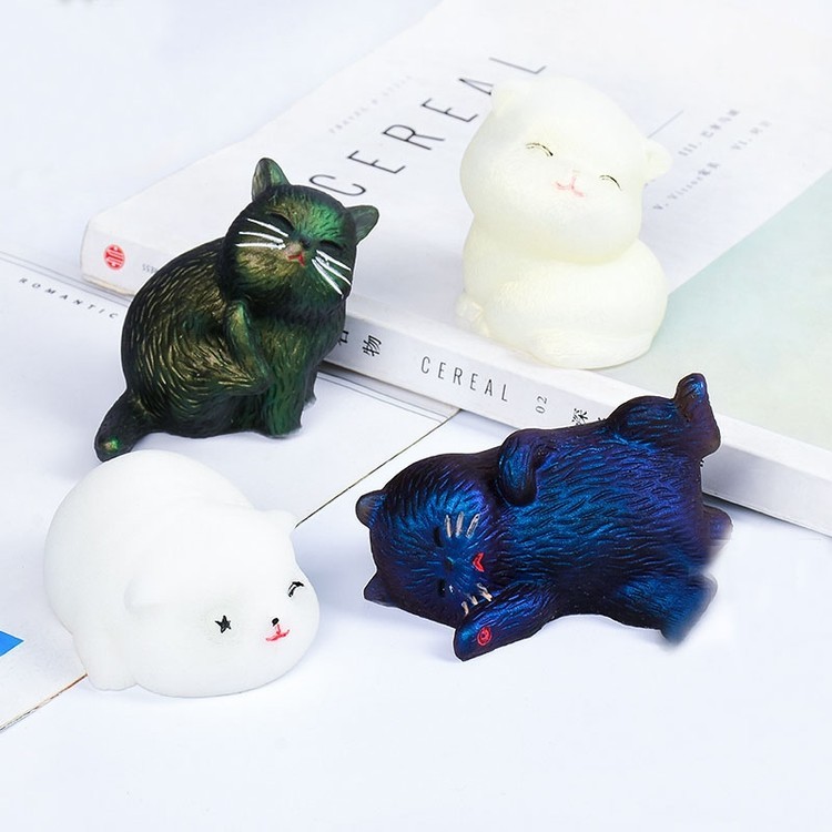 Силиконовый молд - 3D сидящий котик, 7х6 см — картинка 4