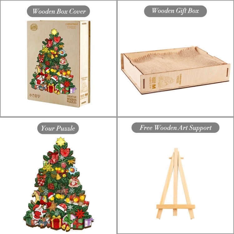 Деревянные пазлы «Новогодняя Елка L», Woodbests — картинка 5