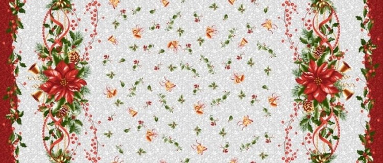 Ткань Рогожка, 5 м x 150 см, 165 г/м², цвет: новогодний принт, IDEAL — картинка 3