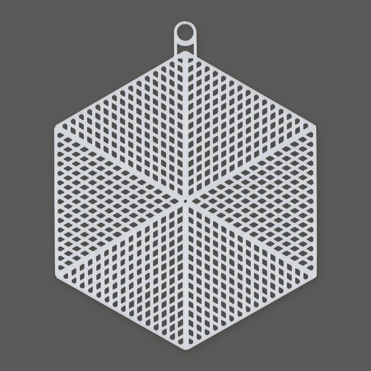 Канва пластиковая «Шестиугольник», 100% полиэтилен, 12x14 см, 10 шт., Gamma — картинка 2