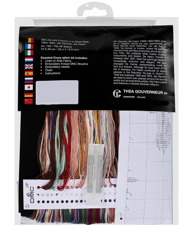 Набор для вышивания «Цветы в стеклянной вазе» — картинка 7