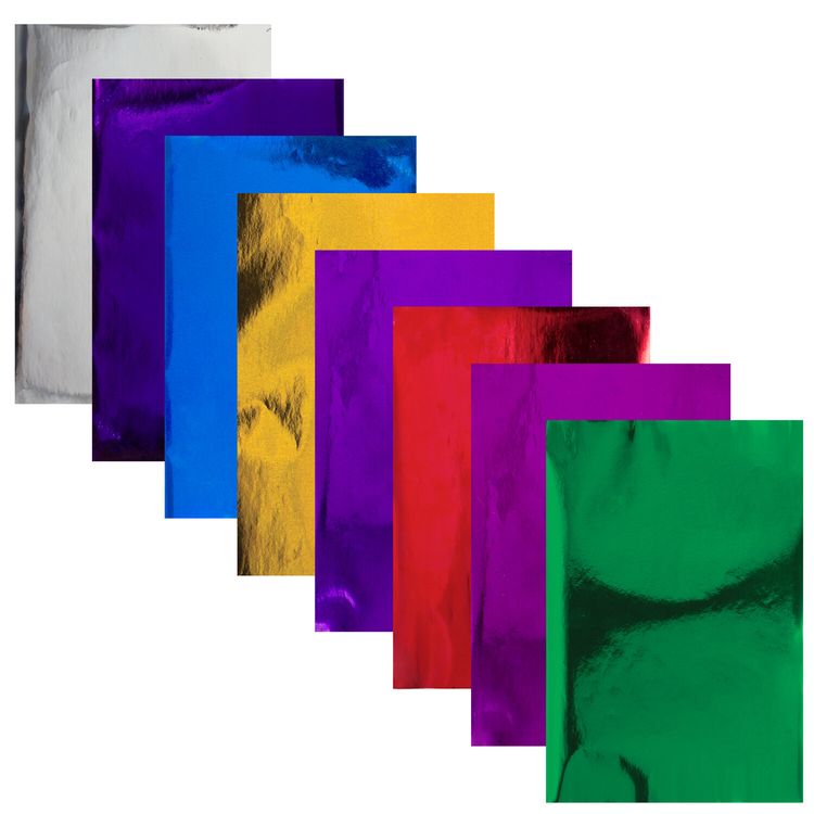 Цветная бумага А4 зеркальная, 8 листов, 8 цветов, ОСТРОВ СОКРОВИЩ — картинка 2