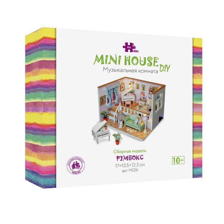Набор для создания миниатюры (румбокс) «Музыкальная комната (с музыкальным элементом)» (русифицированная версия) — картинка 5