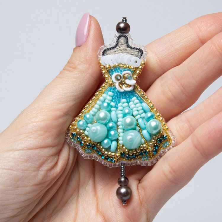 Набор для изготовления броши «Платье» — картинка 2