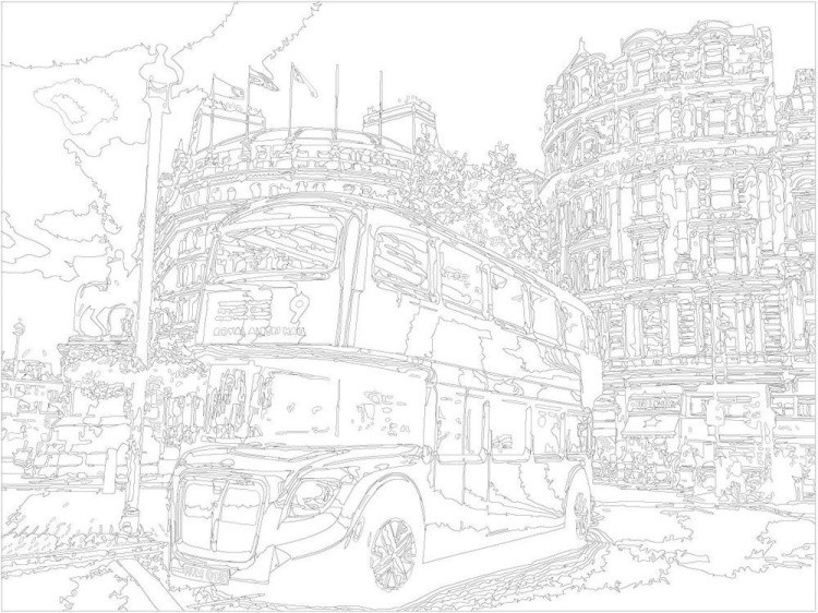 Картина по номерам «Лондонский автобус» — картинка 3