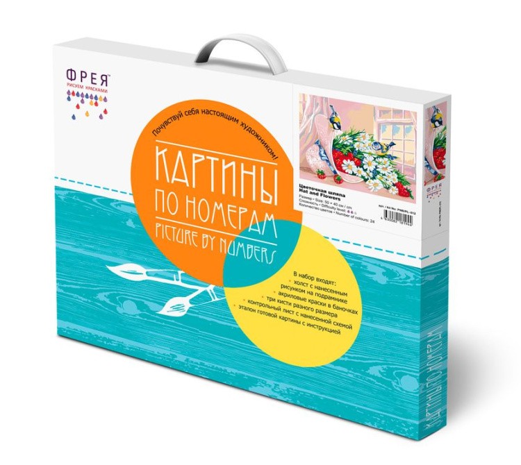 Картина по номерам «Цветочная шляпа» — картинка 2