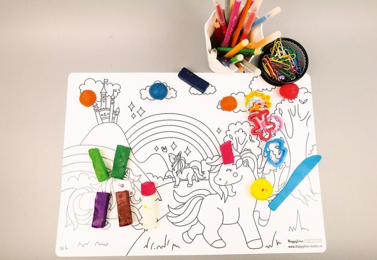 Коврик-раскраска «Страна единорогов» — картинка 3