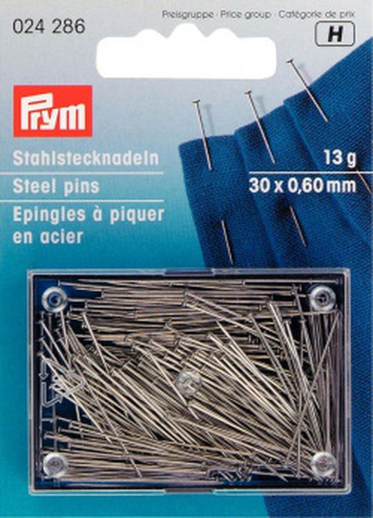 Булавки для закалывания, сталь, 13 г, 30 мм, PRYM — картинка 2