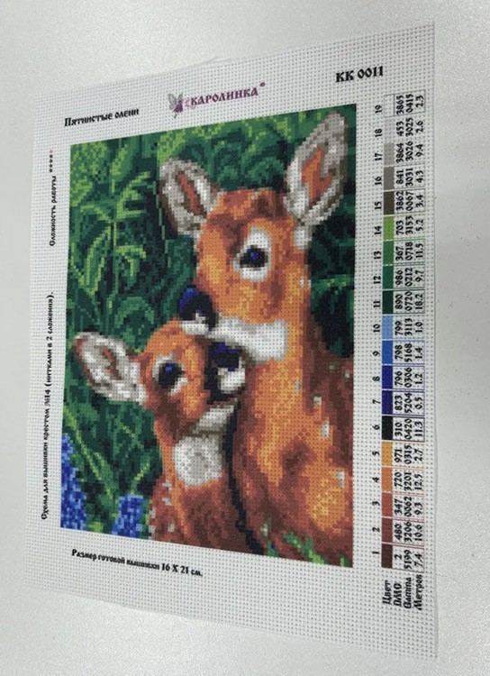 Рисунок на канве «Пятнистые олени» — картинка 5