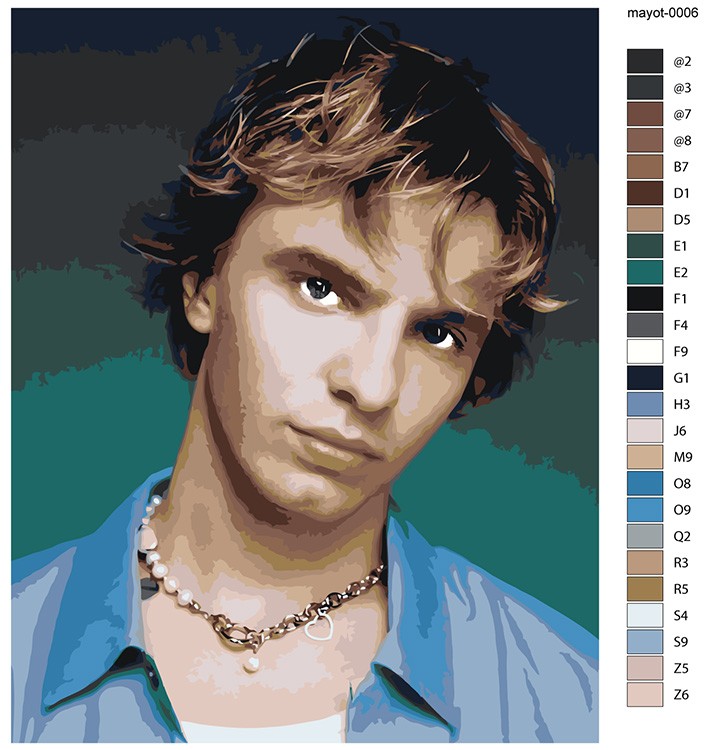 Картина по номерам «Mayot Майот Моет: рэпер Артем Никитин» — картинка 2