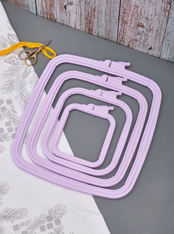 Пяльцы пластиковые прямоугольные с винтом №2, 16,5х14,5 см, Nurge — картинка 3