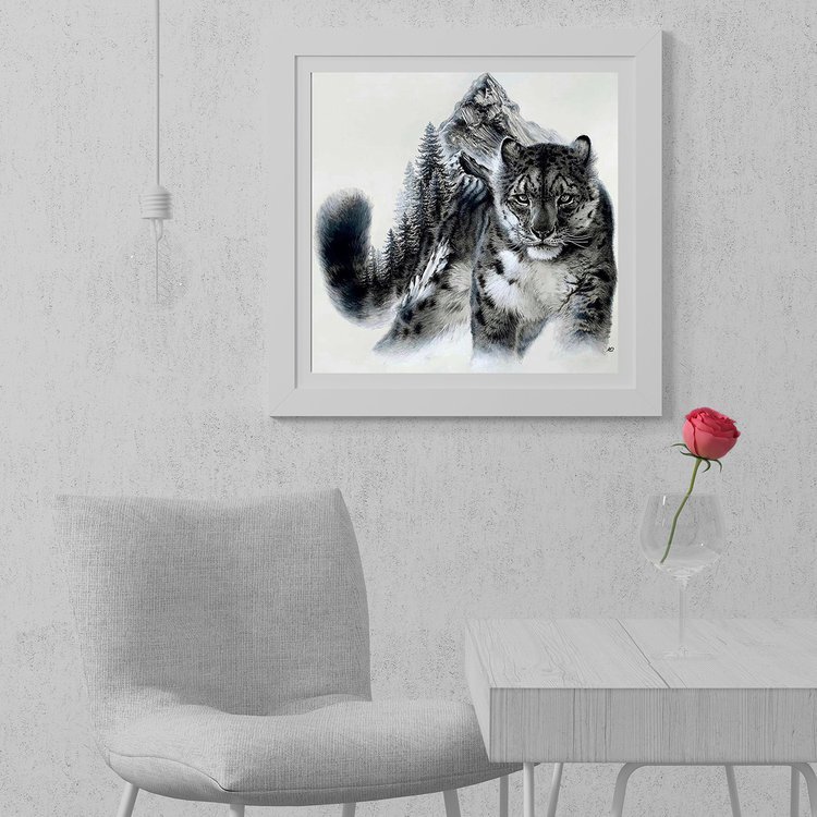 Картина по номерам «Снежный барс» — картинка 3