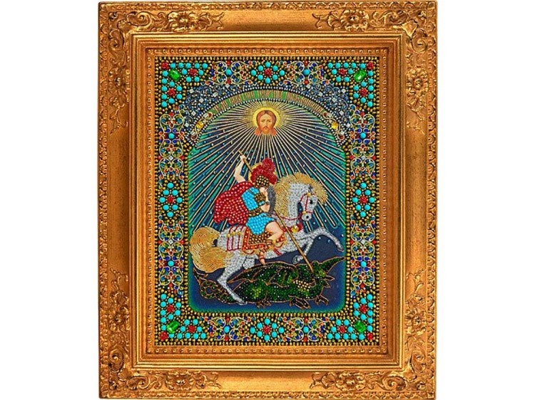 Набор вышивки хрустальными камнями «Святой Георгий Победоносец» — картинка 2