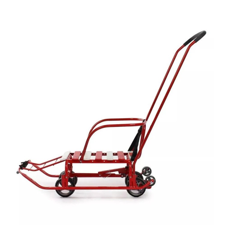 Санки детские с колесами зимние Тимка 5, алый — картинка 8