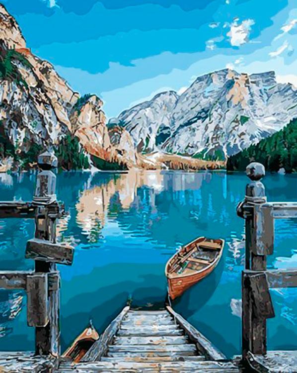 Картина по номерам «Италия. Озеро Брайес»