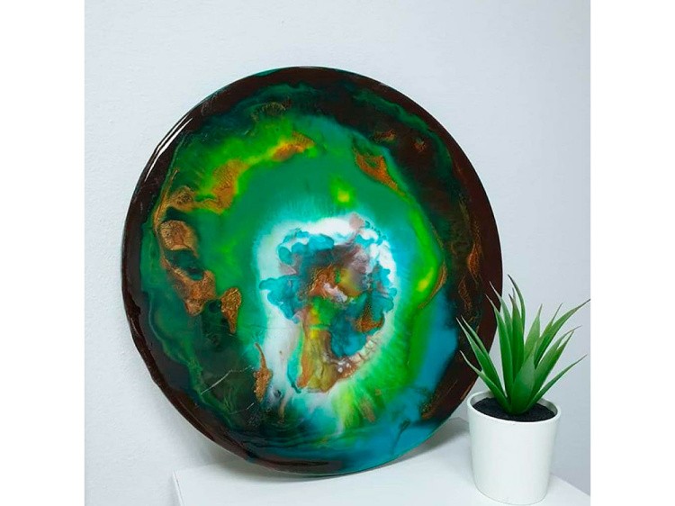 Универсальная двусторонняя основа для картины с усилением 0,5 см, d 50 см, ResinArt — картинка 5