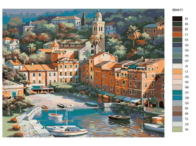 Картина по номерам «Город в Средиземноморье» — картинка 2