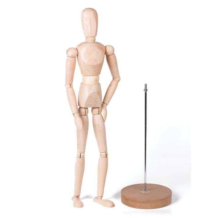 Манекен человека художественный мужской, дерево, высота 51 см, BRAUBERG ART CLASSIC  — картинка 6