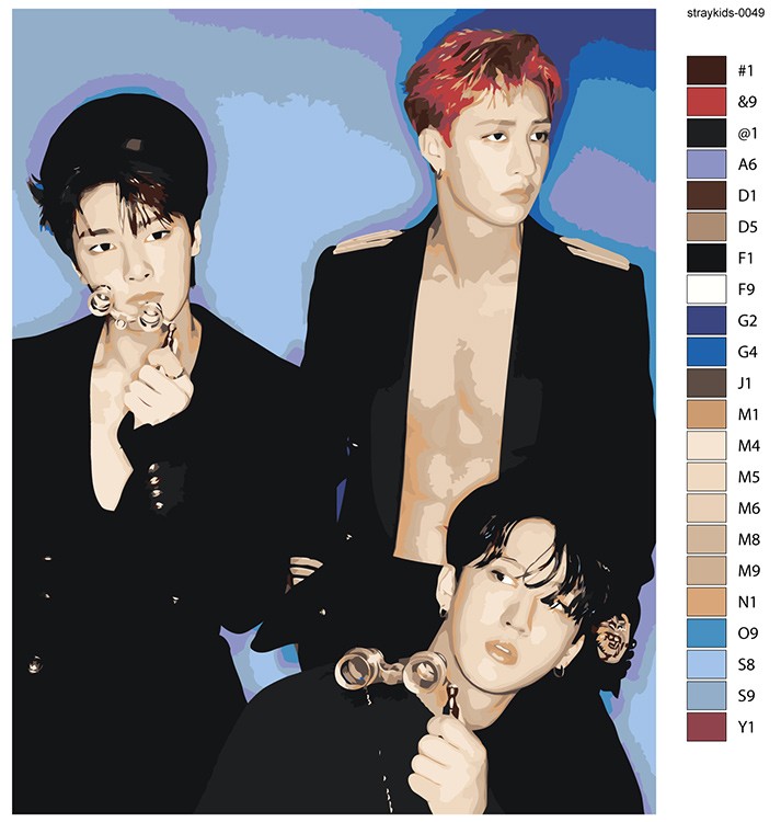 Картина по номерам «Stray Kids Стрей Кидс KPOP кпоп 40x50» — картинка 2