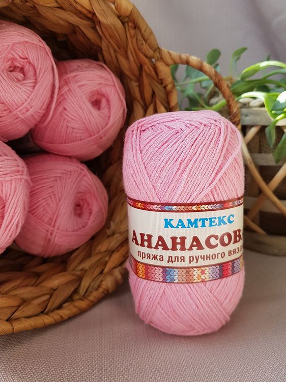 Пряжа Камтекс Ананасовая (056), розовый, 5 шт. по 100 г — картинка 2