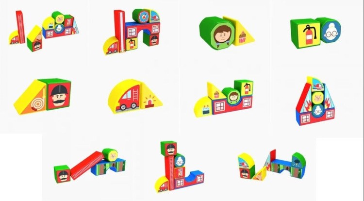 Пластиковые кубики «Пожарная часть» — картинка 2